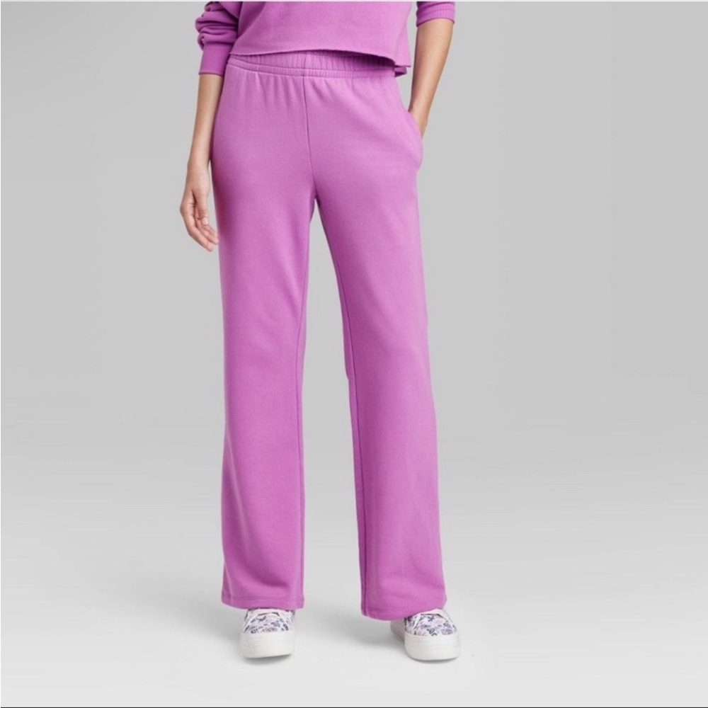 NWOT Wild Fable Vibrant Purple Wide Leg Sweatpants
